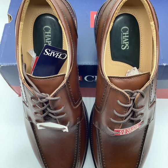 Men’s NIB New Chaps Dress Shoes Lipscomb Tan Brown Size 11W main image 5